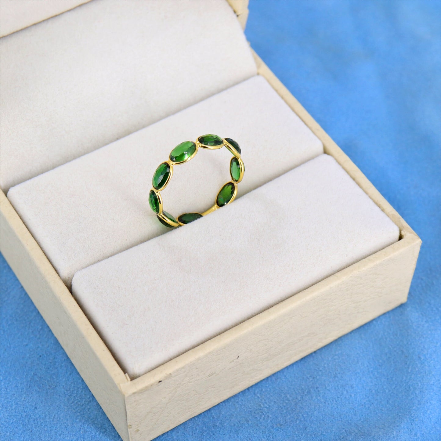 Bezel Chrome Tourmaline Ring 18K Gold