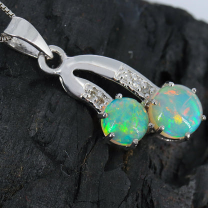 Opal Gemstone Pendant Gold