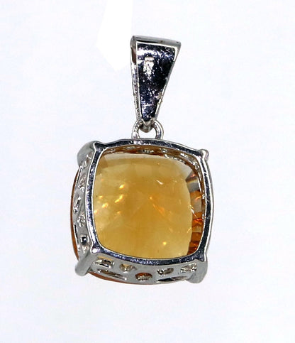 Citrine White Pendent White Pendant 18K Gold