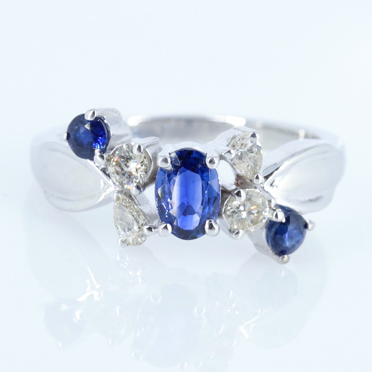 Ruby Emerald Sapphire Ring Silver