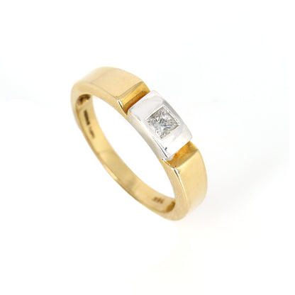 Antique Vintage Yellow Gypsy Ring 14K Gold