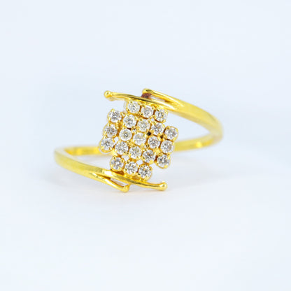 Elegant Real Ring 18K Gold