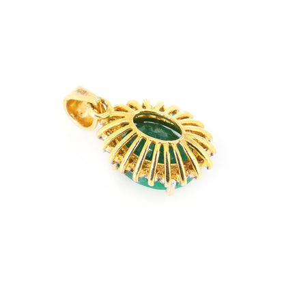 Emerald Pendant 14K Gold