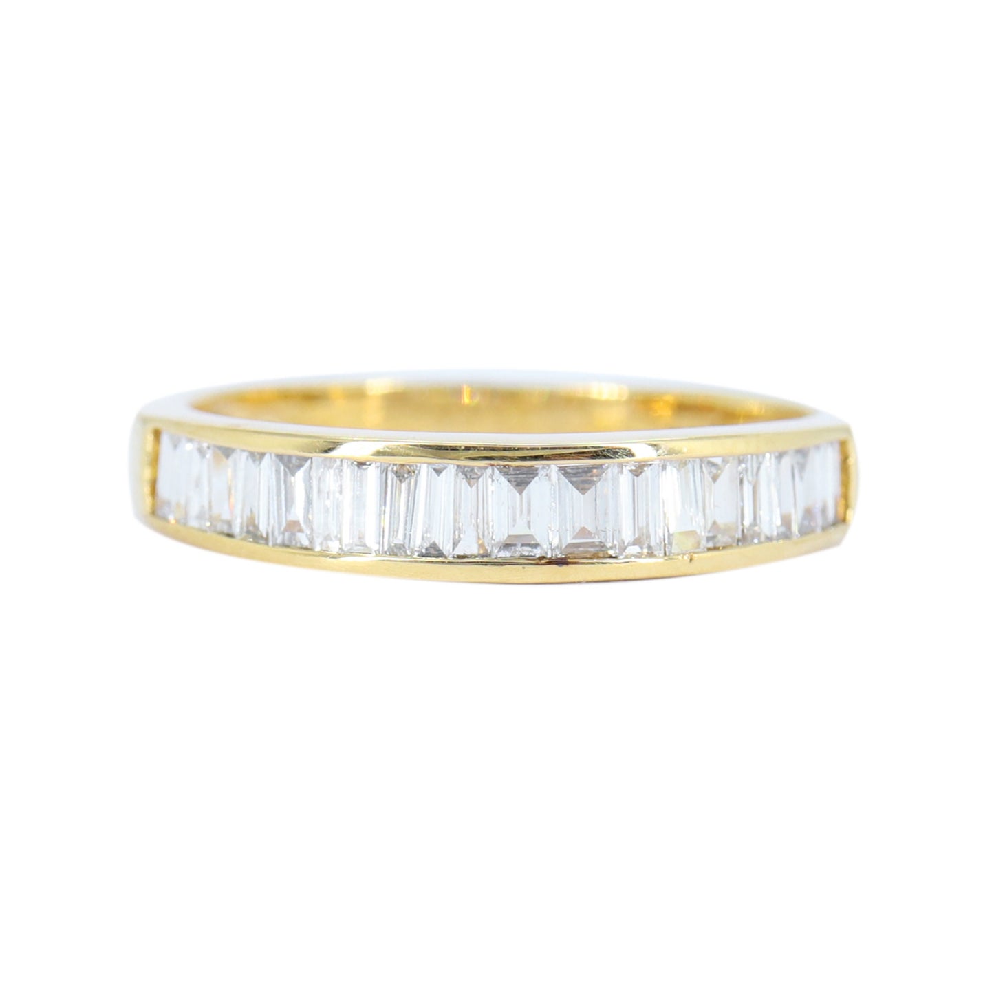 Promise Band Yellow Baguette & Tapered Cut Ring 14K Gold