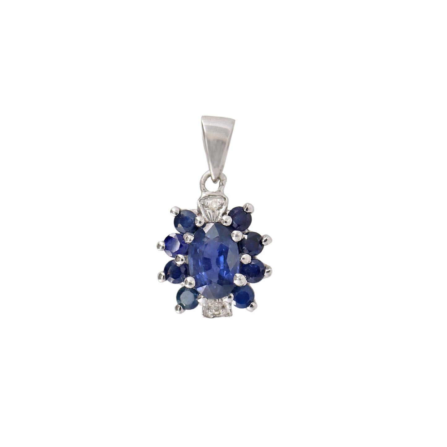 Dainty Sapphire Necklace 14K Gold