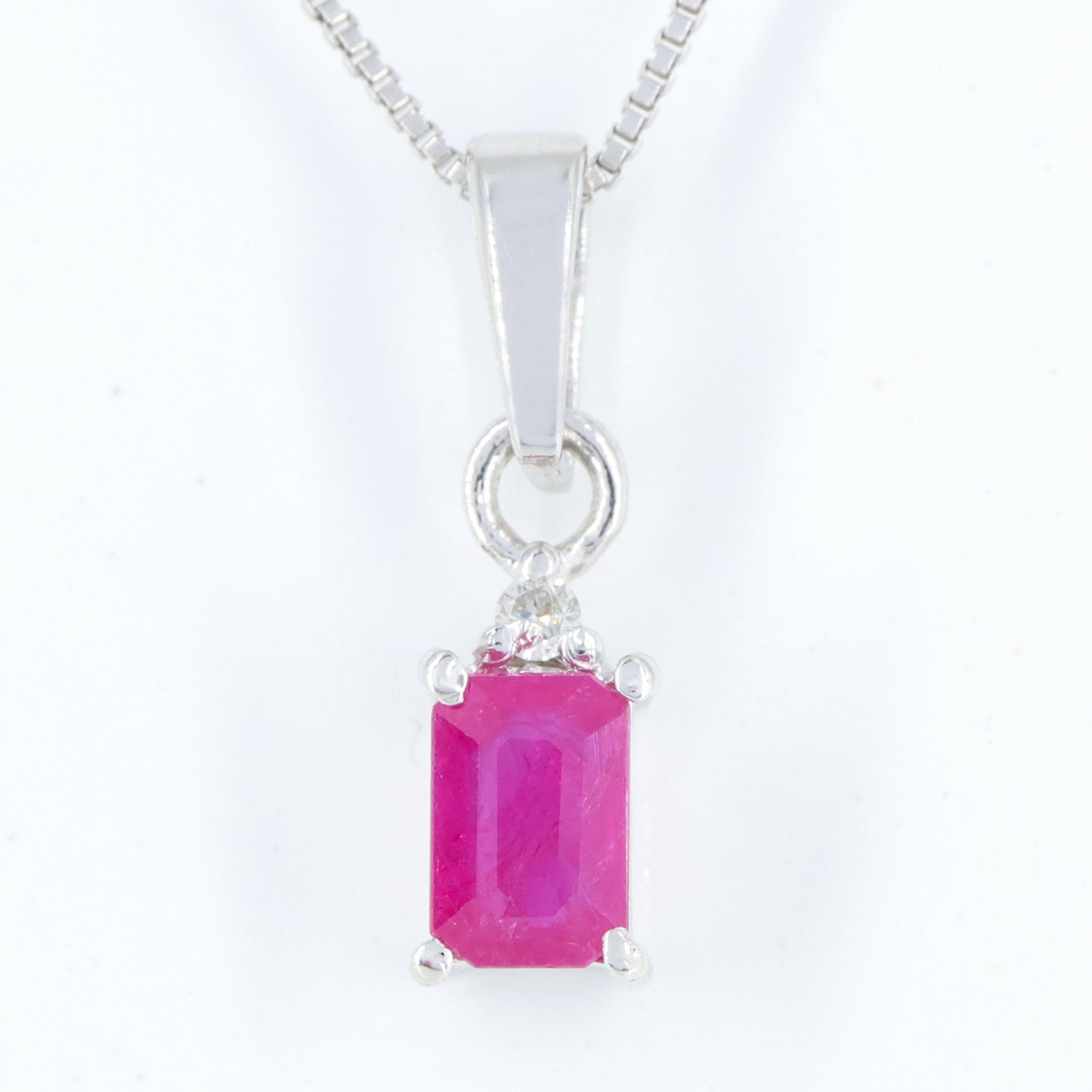 Ruby & Sapphire Necklace Silver