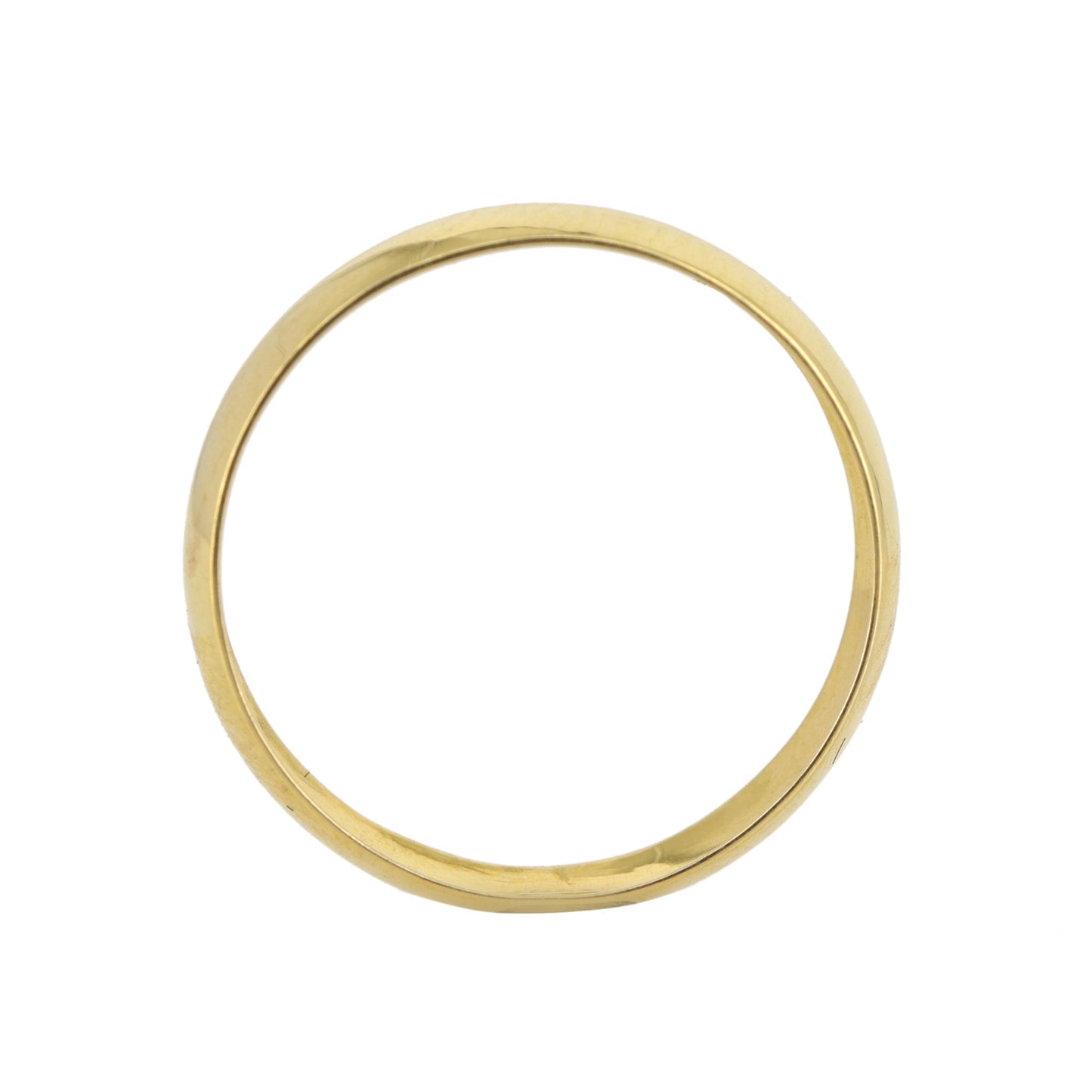 Yellow Band Flat / Comfort Fit / Men'S Women'S Wedding Band / Ring 18K Gold