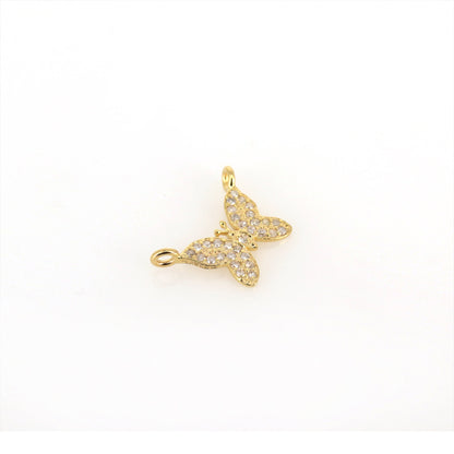 Butterfly Charm Tone Butterfly Link Charms Jewelry Making Supplies Bracelet 14K Gold