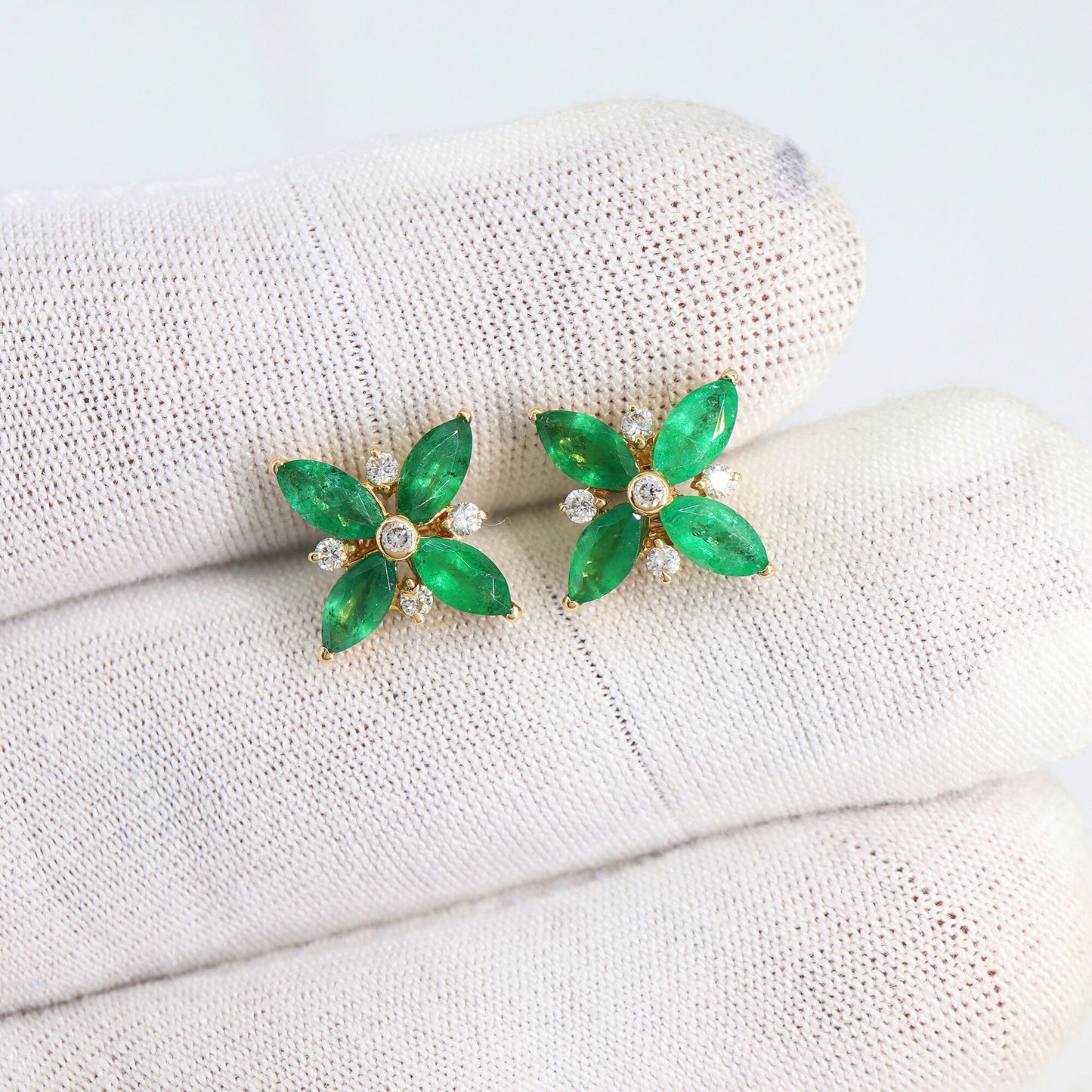 Emerald Earring 14K Gold