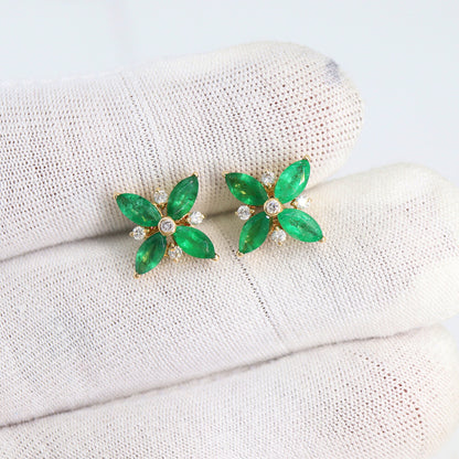 Emerald Earring 14K Gold
