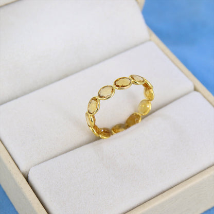 Citrine Ring 18K Gold