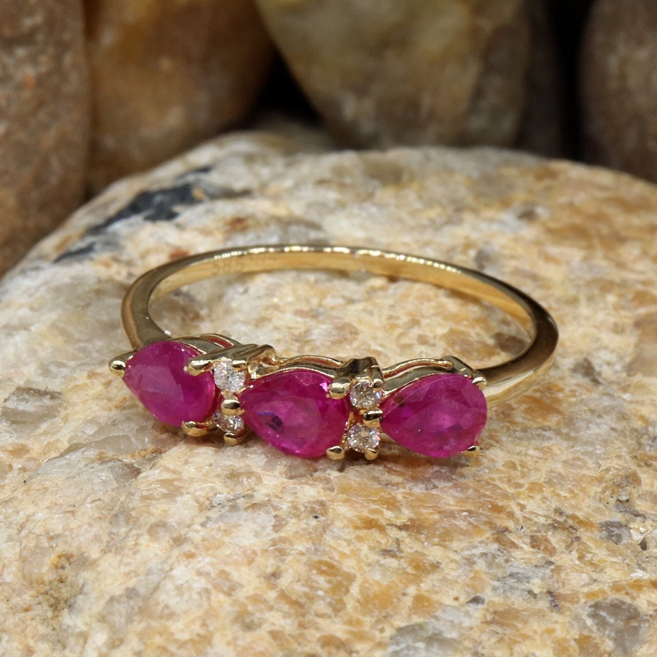 Yellow Beautiful Handcrafted Ring 14K Gold
