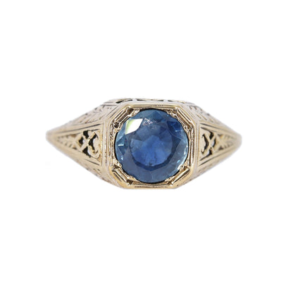 Antique Filigree 9K Ring Gold