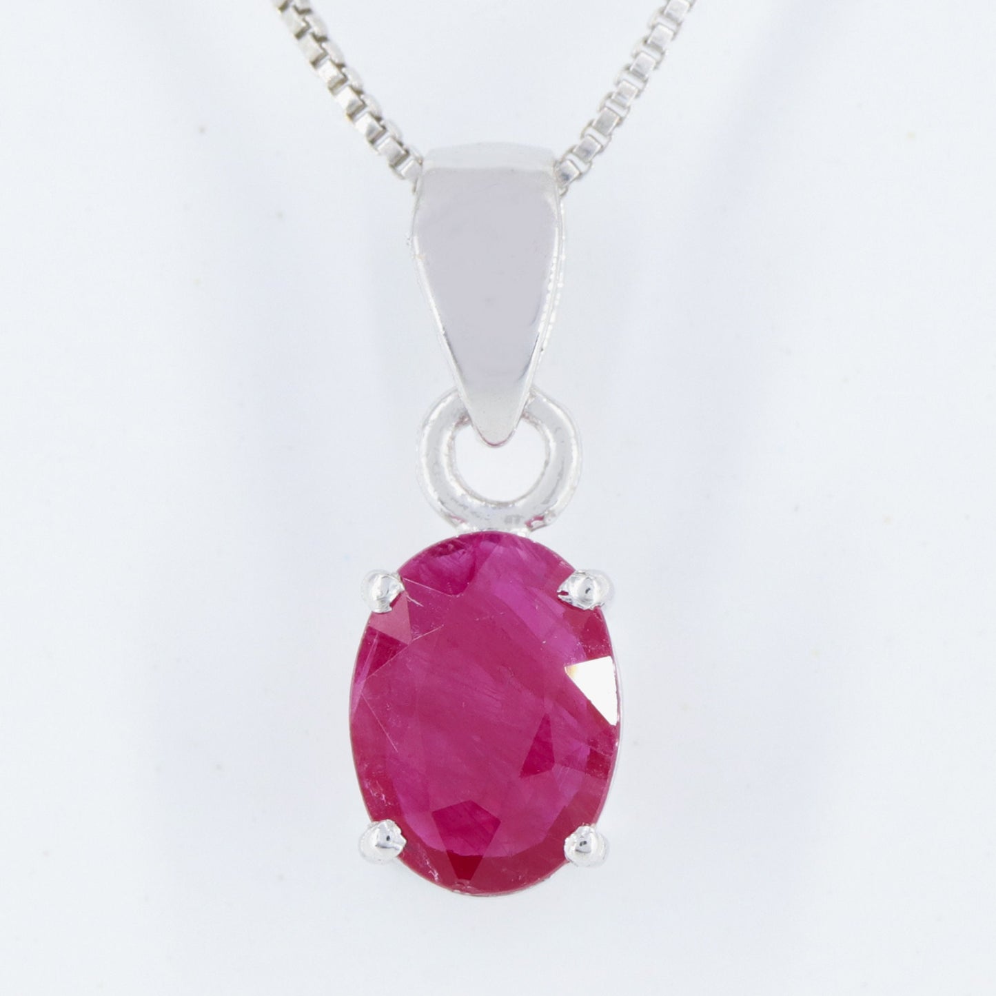 Ruby Pendant Silver