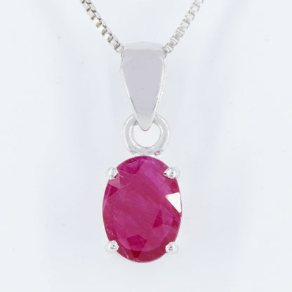 Ruby Pendant Silver