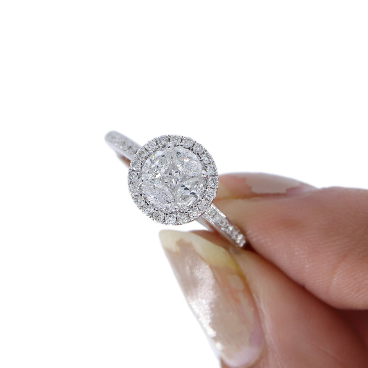 Marquise & Princess Cut Ring 18K Gold