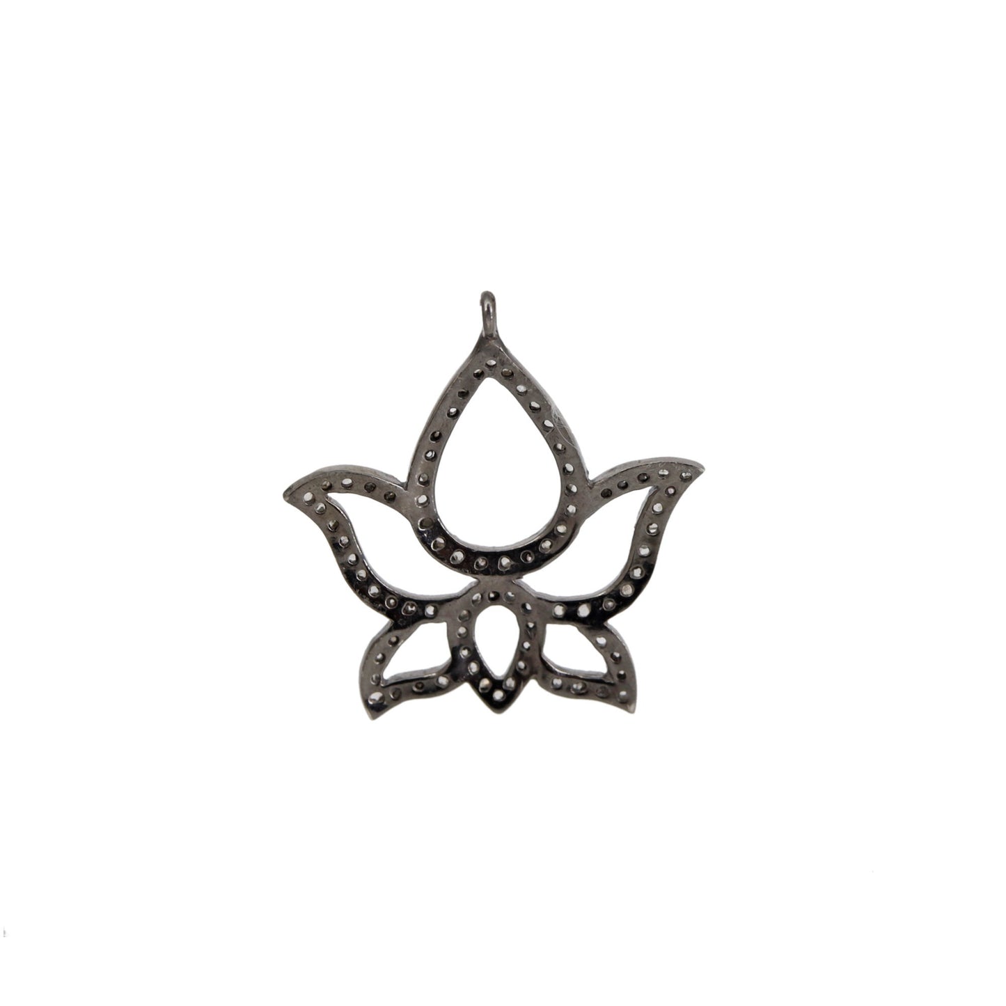 Sterling Lotus Charm 925 Charm Jewelry Making Supplies Bracelet Silver