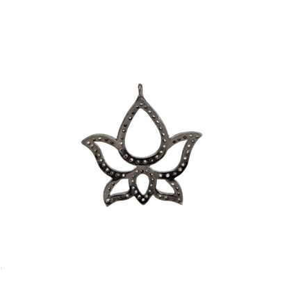 Sterling Lotus Charm 925 Charm Jewelry Making Supplies Bracelet Silver