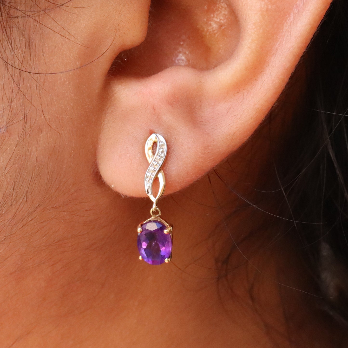 Eternity Design Earring 14K Gold