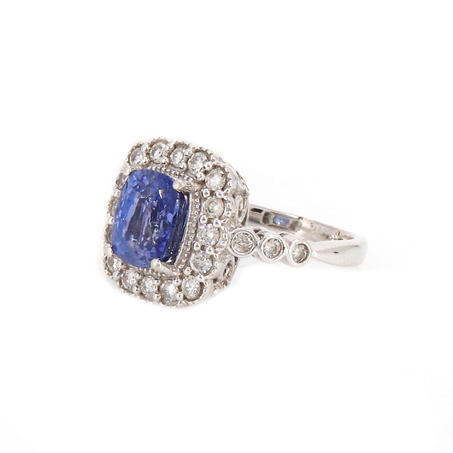 Elegant Sapphire Brilliant Cut Ring 14K Gold