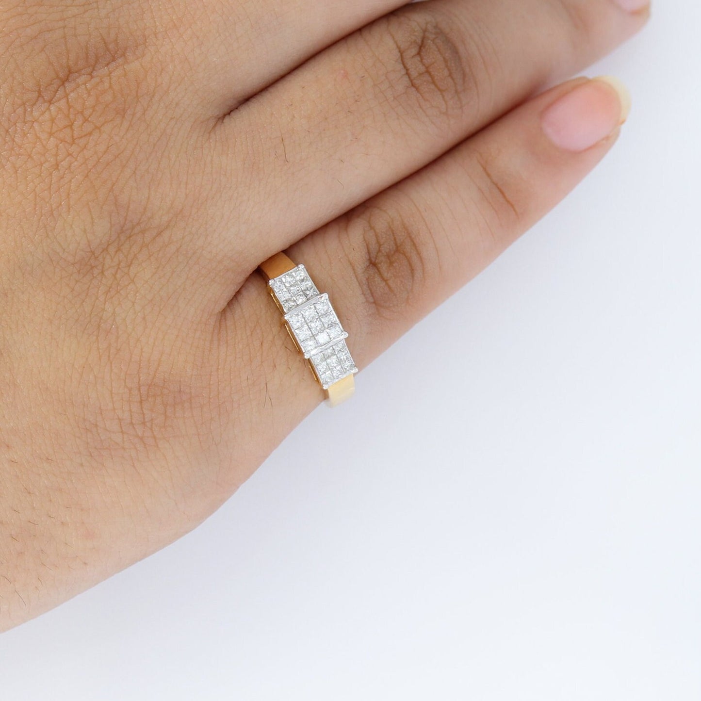Princess Cut Ring 18K Gold