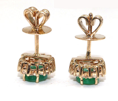 Emerald Cluster Earring 14K Gold