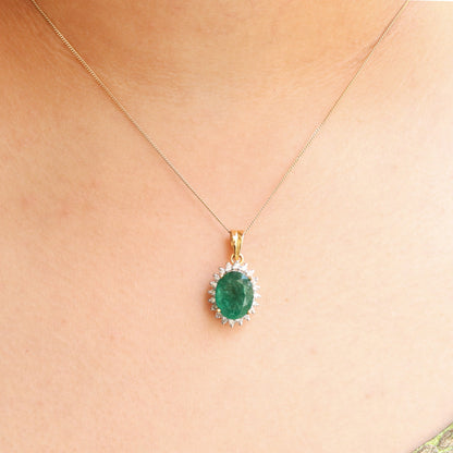 Emerald Pendant 14K Gold