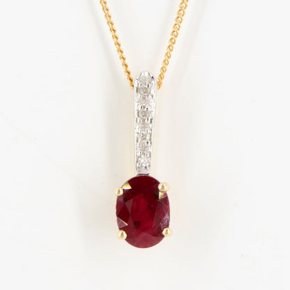 Ruby & Pendant 14K Gold