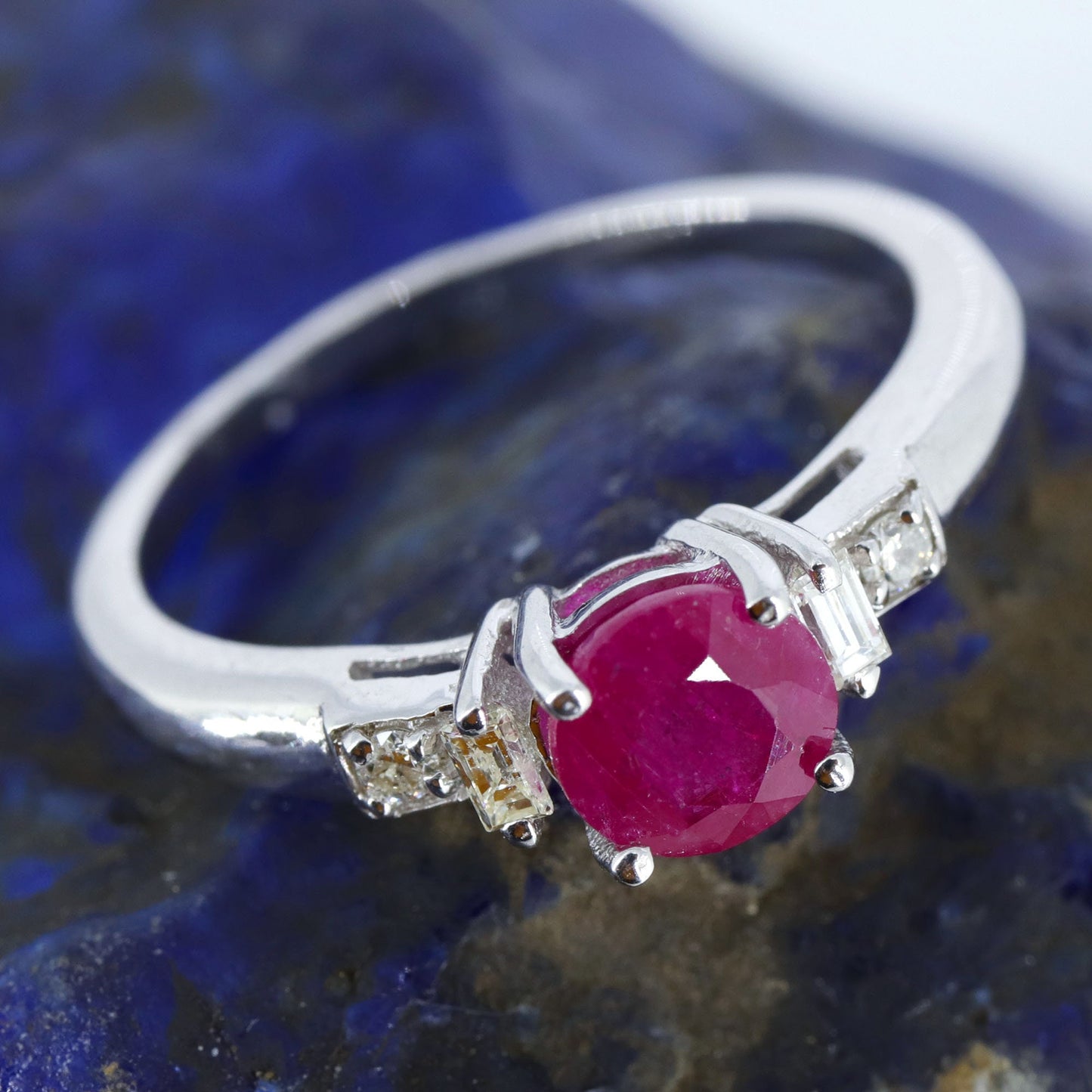 Classic Ruby Ring Silver