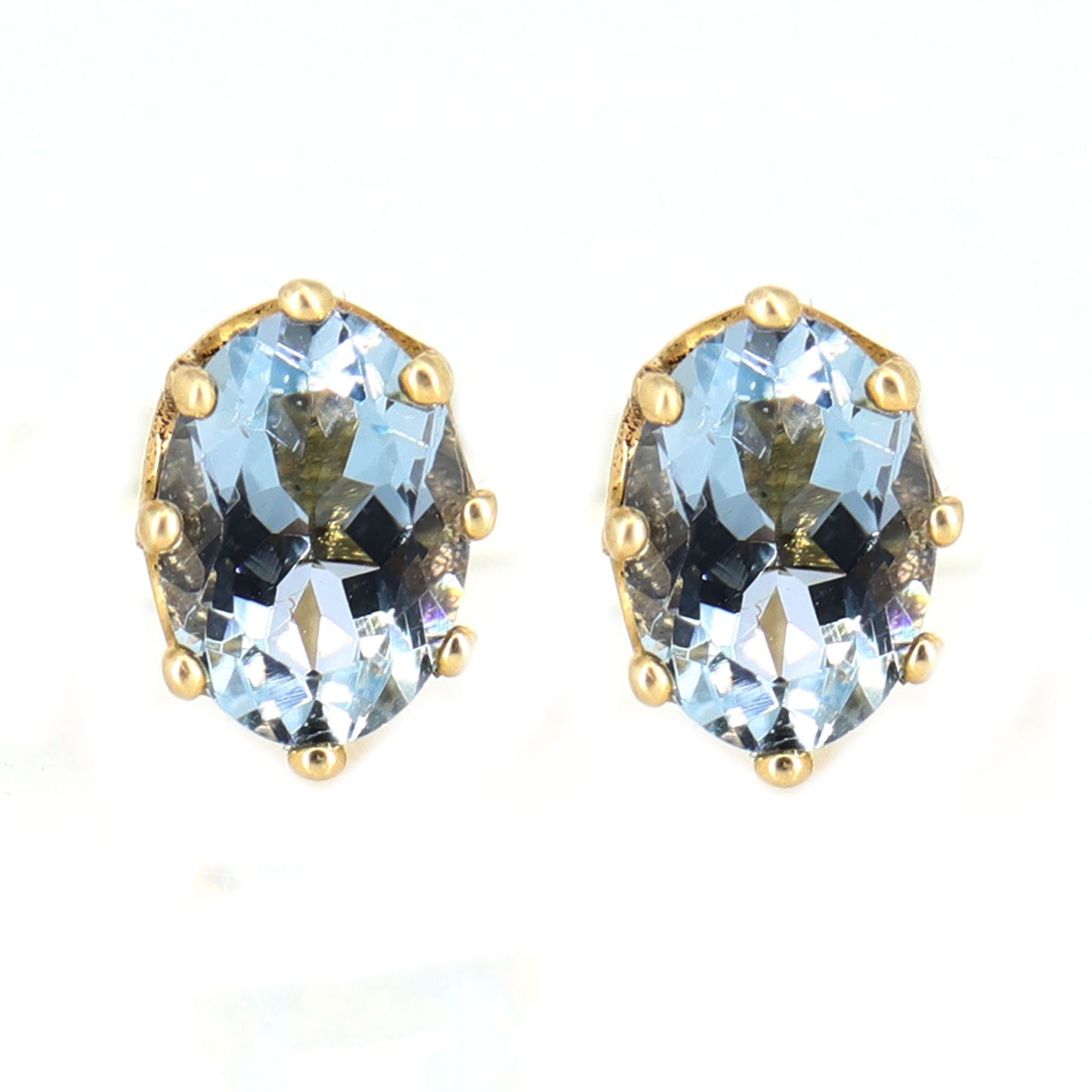 Classic March Blue Earring Gold
