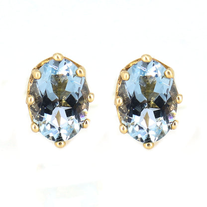 Classic March Blue Earring Gold