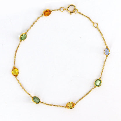 Multi Sapphire Bracelet 18K Gold