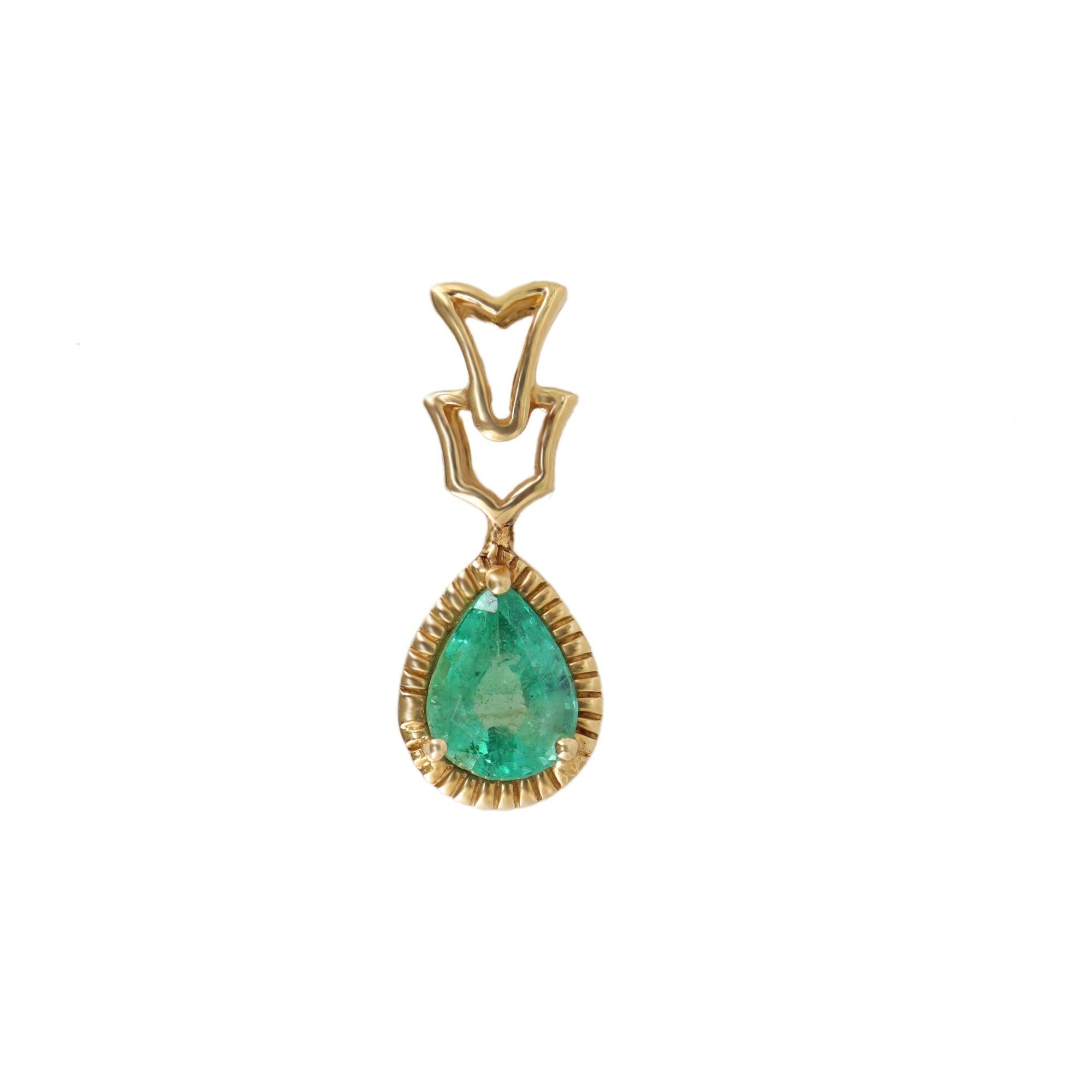 Emerald Pendant 14K Gold