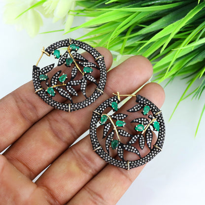 Emerald Gemstone Earring