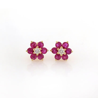 Ruby Earring 14K Gold