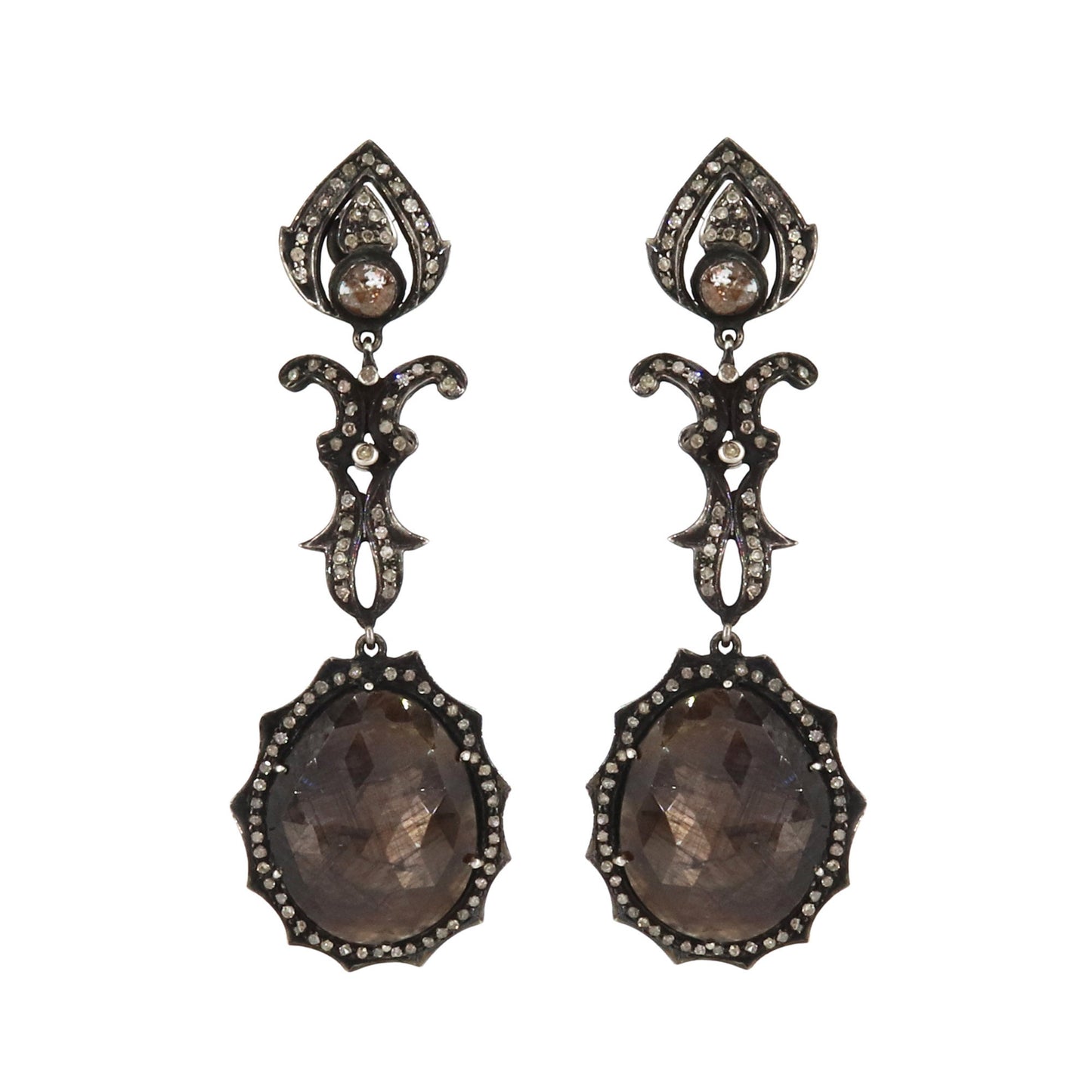 Victorian Silk Sapphire Nad Color Earring