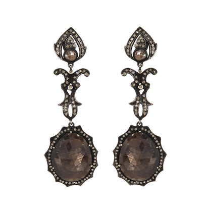 Victorian Silk Sapphire Nad Color Earring