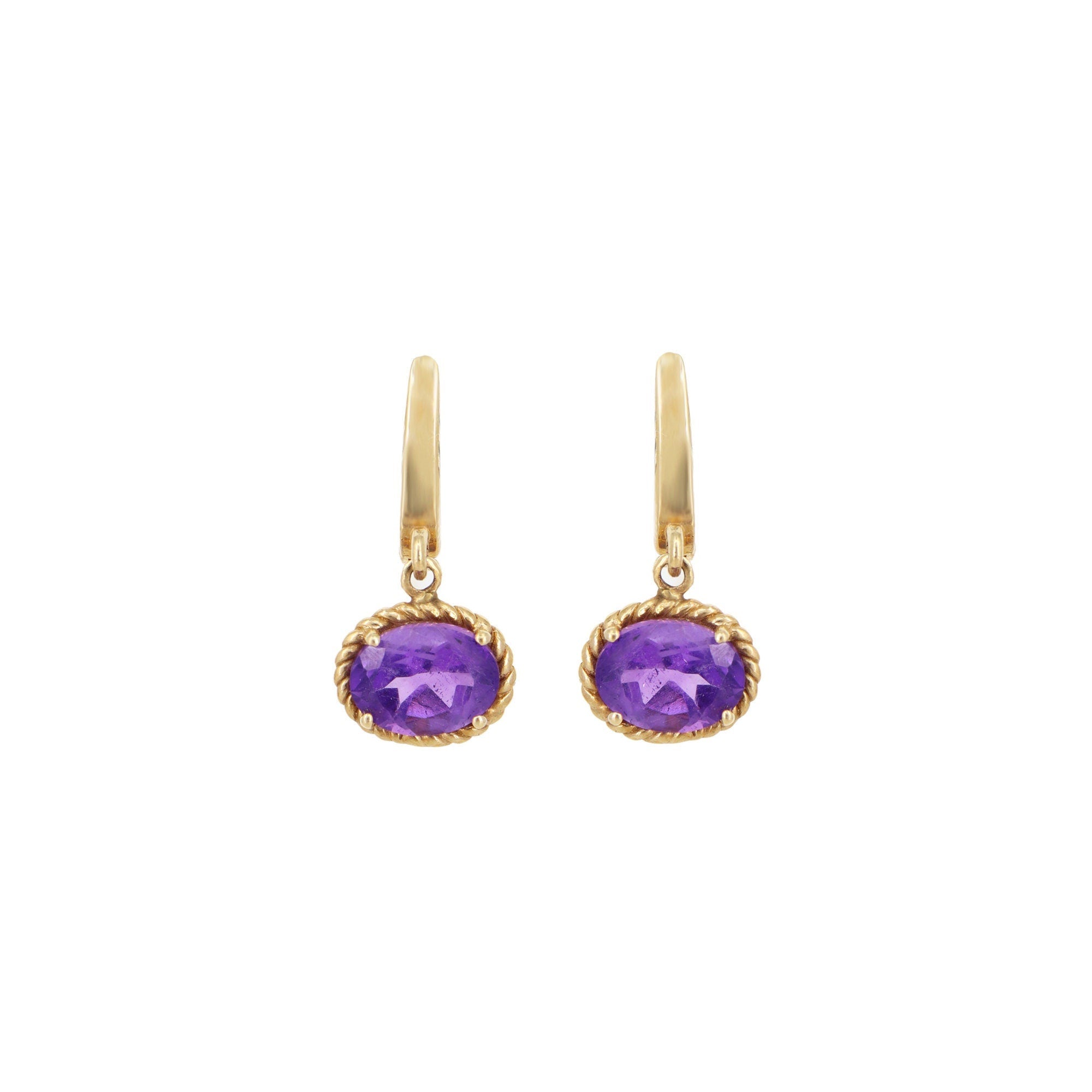 Amethyst Earring 14K Gold