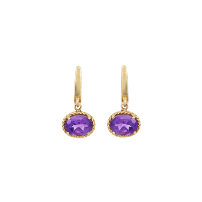 Amethyst Earring 14K Gold