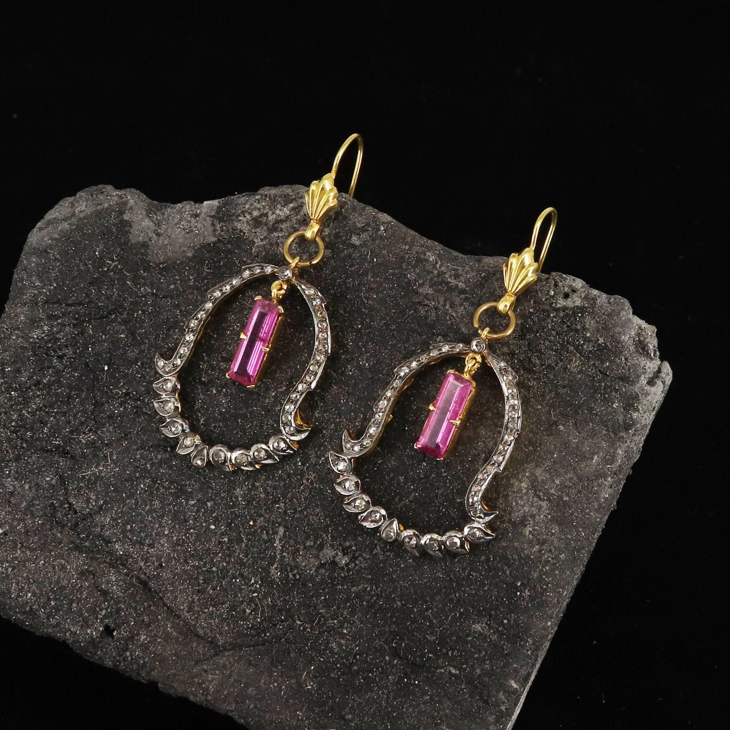 Pink Tourmaline Earring