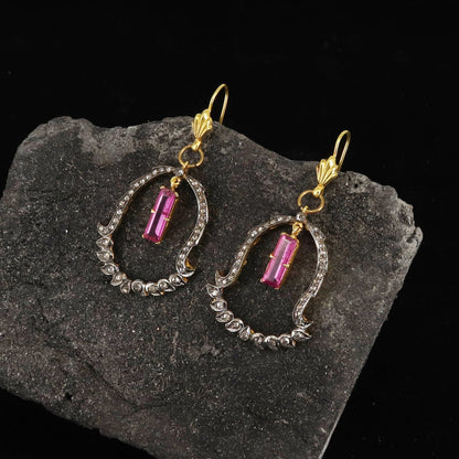 Pink Tourmaline Earring