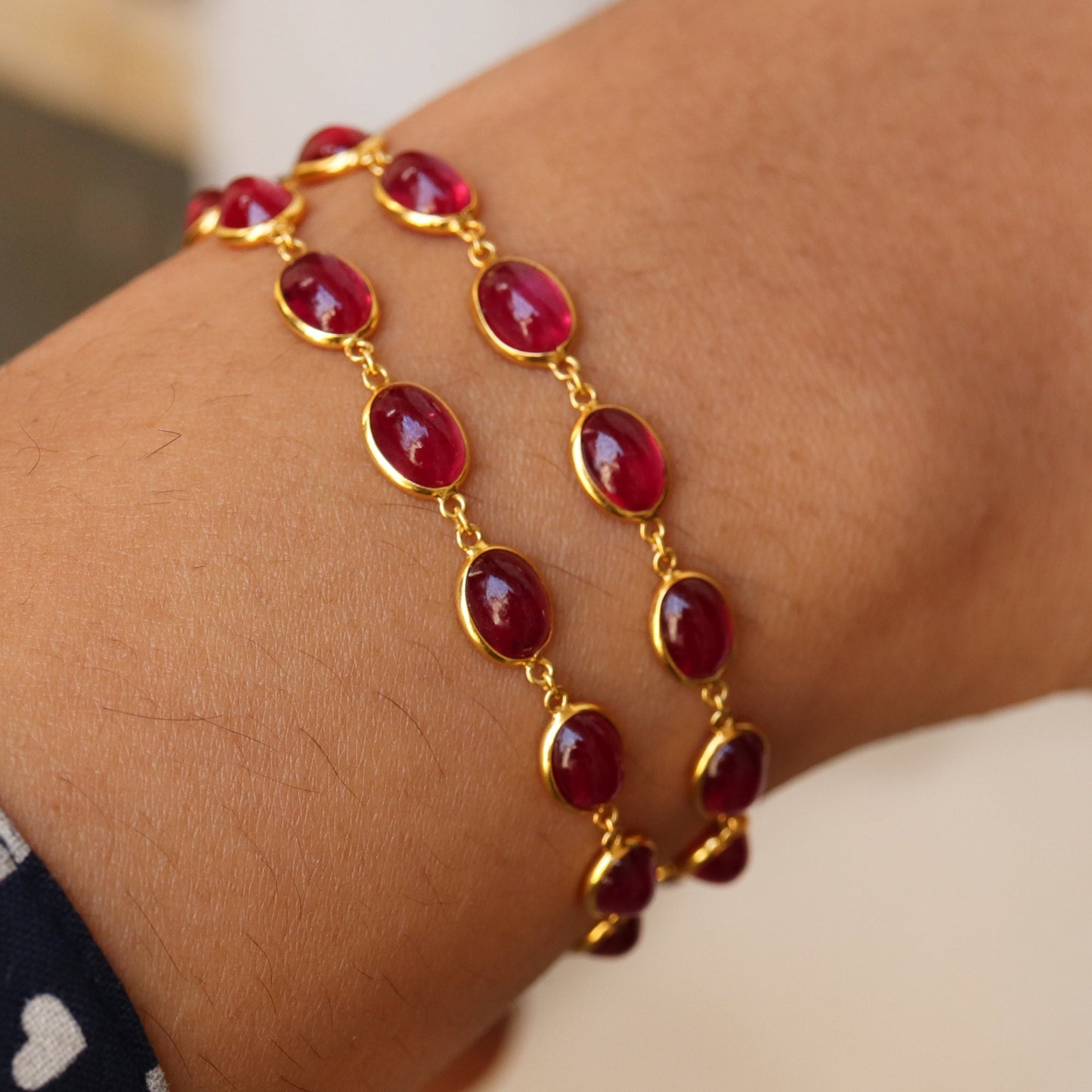 Ruby Necklace 18K Gold
