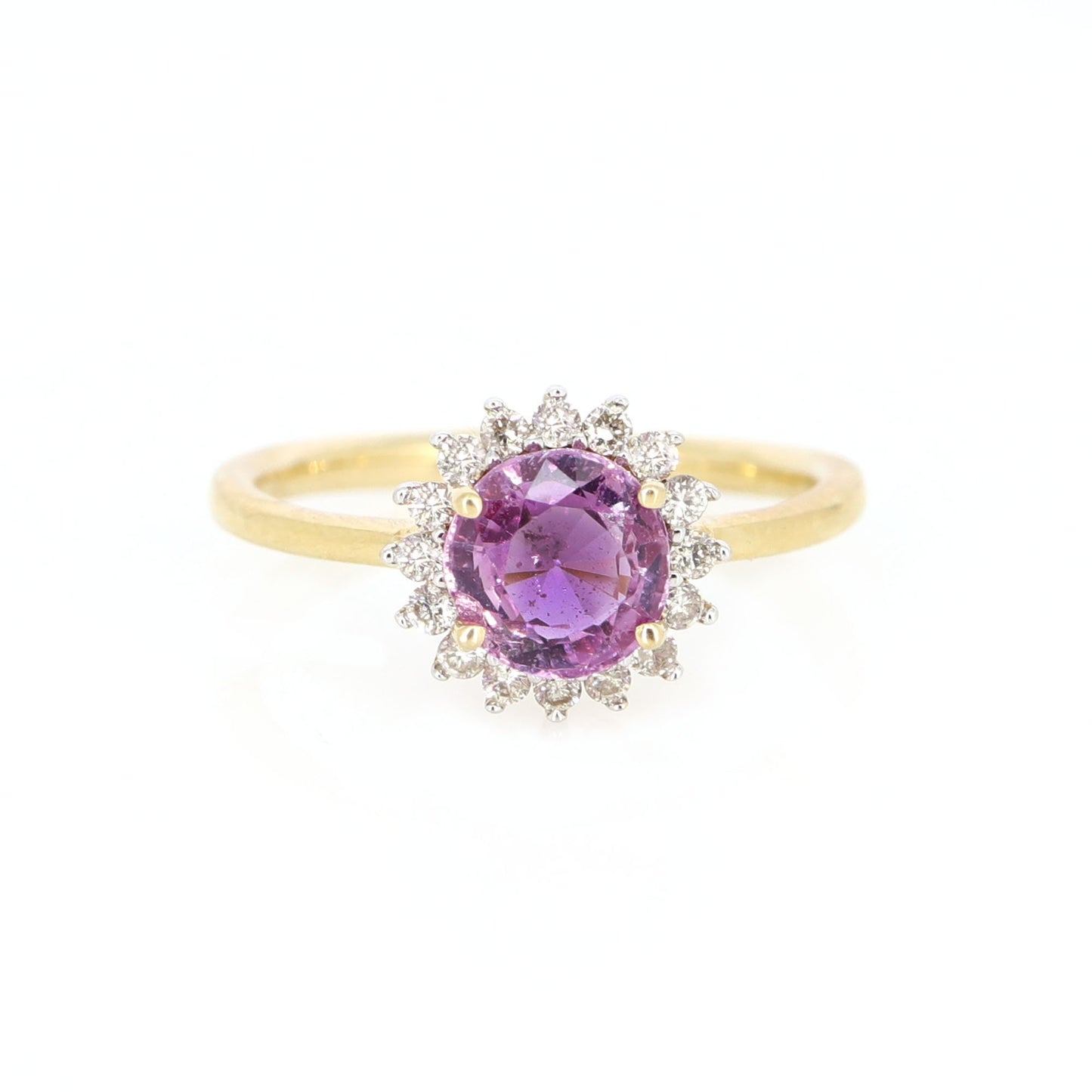 Pink Sapphire Gemstone Ring 14K Gold