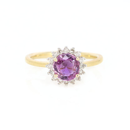 Pink Sapphire Gemstone Ring 14K Gold