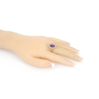 Rubellite Ring Silver