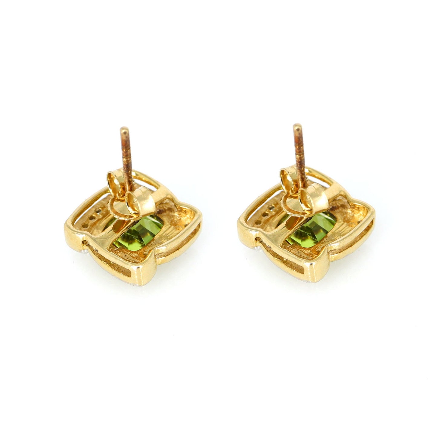Peridot Stud Earring 14K Gold