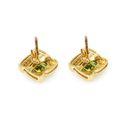 Peridot Stud Earring 14K Gold