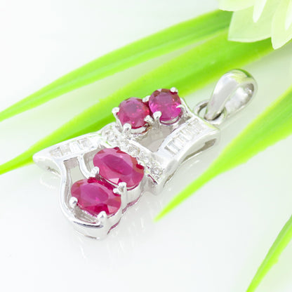 White Ruby Necklace 18K Gold