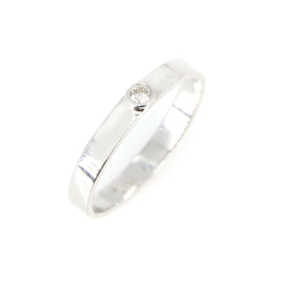 Dainty Yellow/White Band Round Cut Eternity Wedding Band Promise Ring 18K Gold
