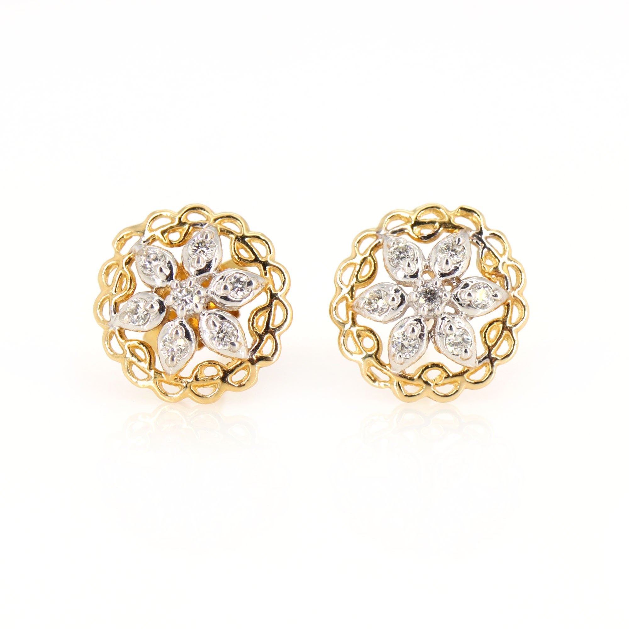 Yellow Disc Earring 14K Gold